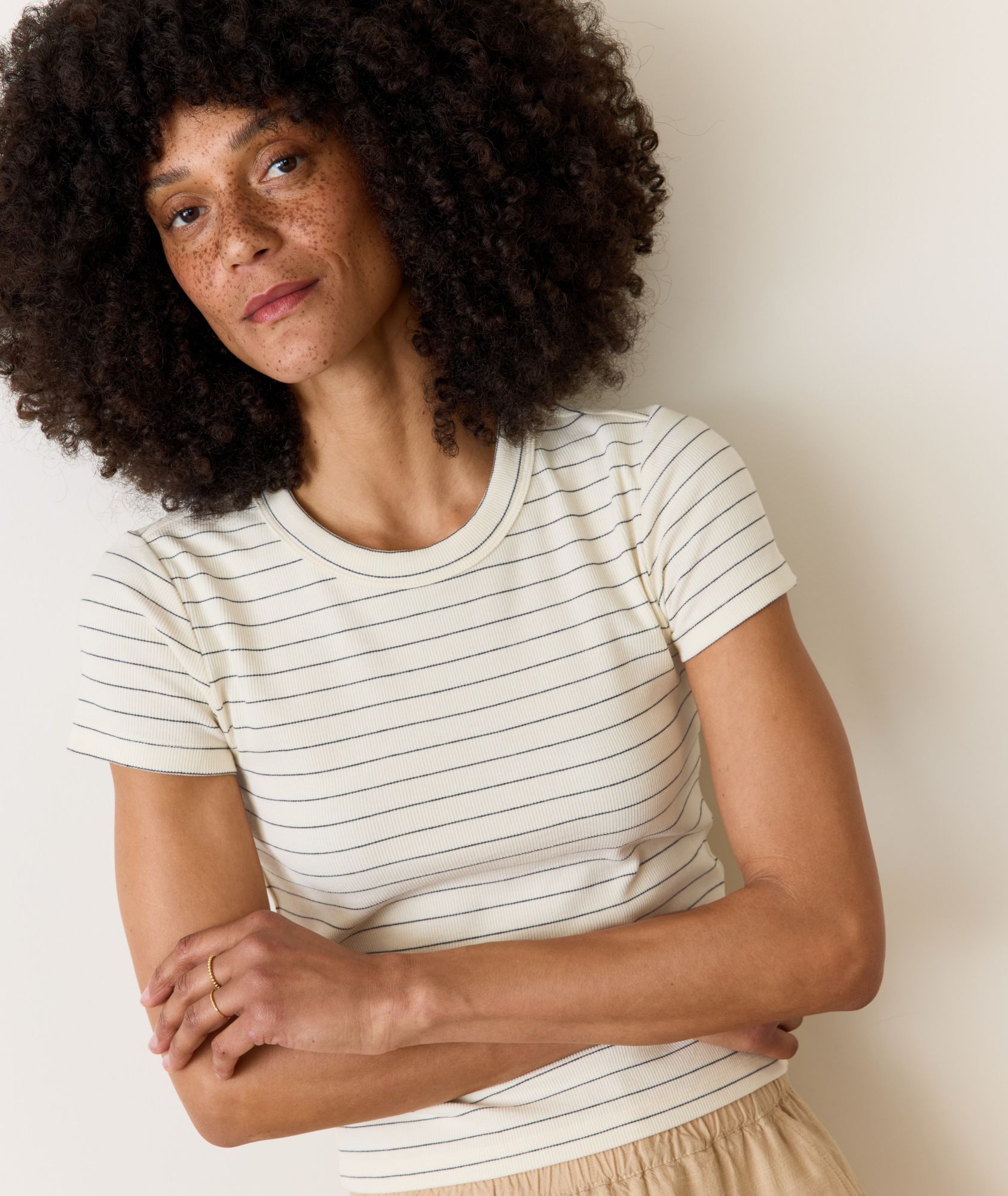 Marine Layer Women's Lexi Rib Sun-In Crew Tee product image