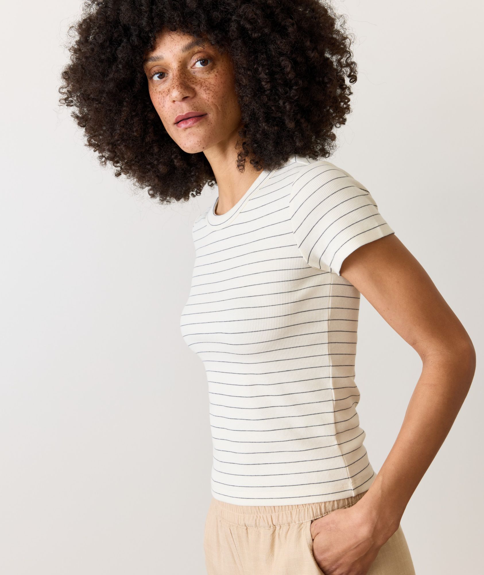 Marine Layer Women's Lexi Rib Sun-In Crew Tee product image