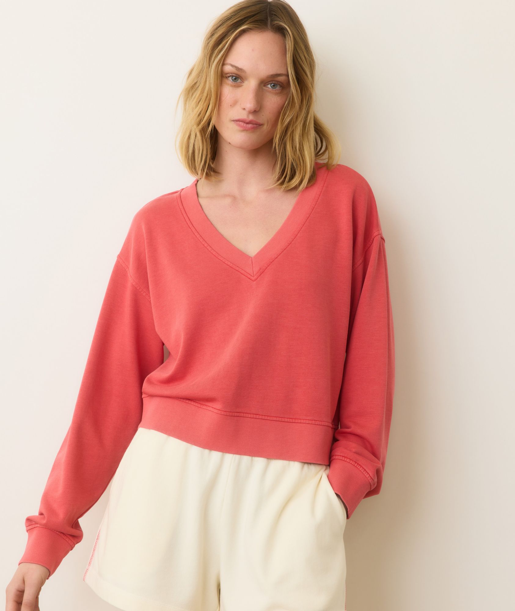 Marine Layer Women's Cloud 9 Terry V-Neck Sweatshirt product image