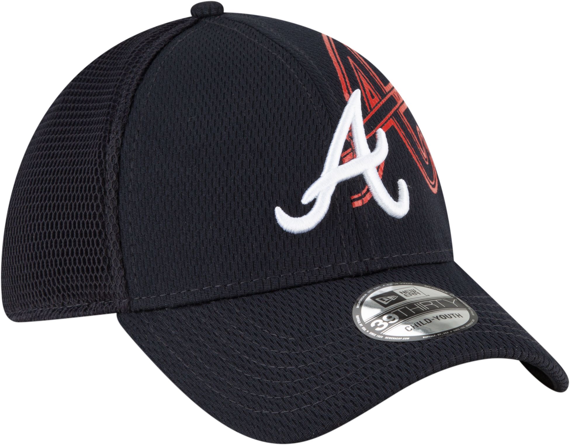 New Era Youth Atlanta Braves 39Thirty Tonel Neo Stretch Fit Hat product image
