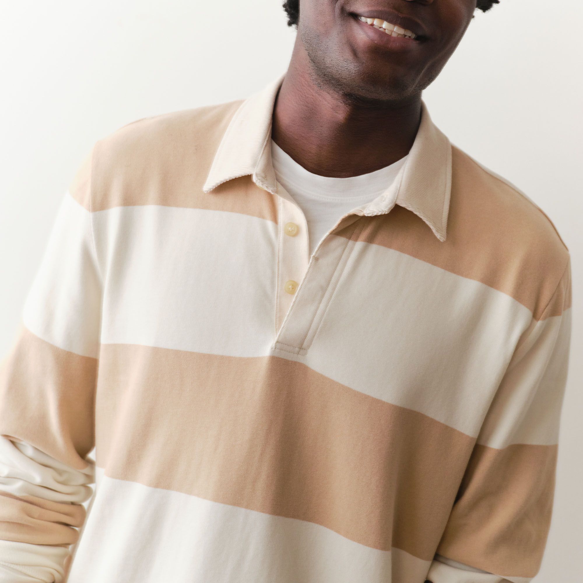 Marine Layer Men's Sueded Long Sleeve Rugby Polo product image