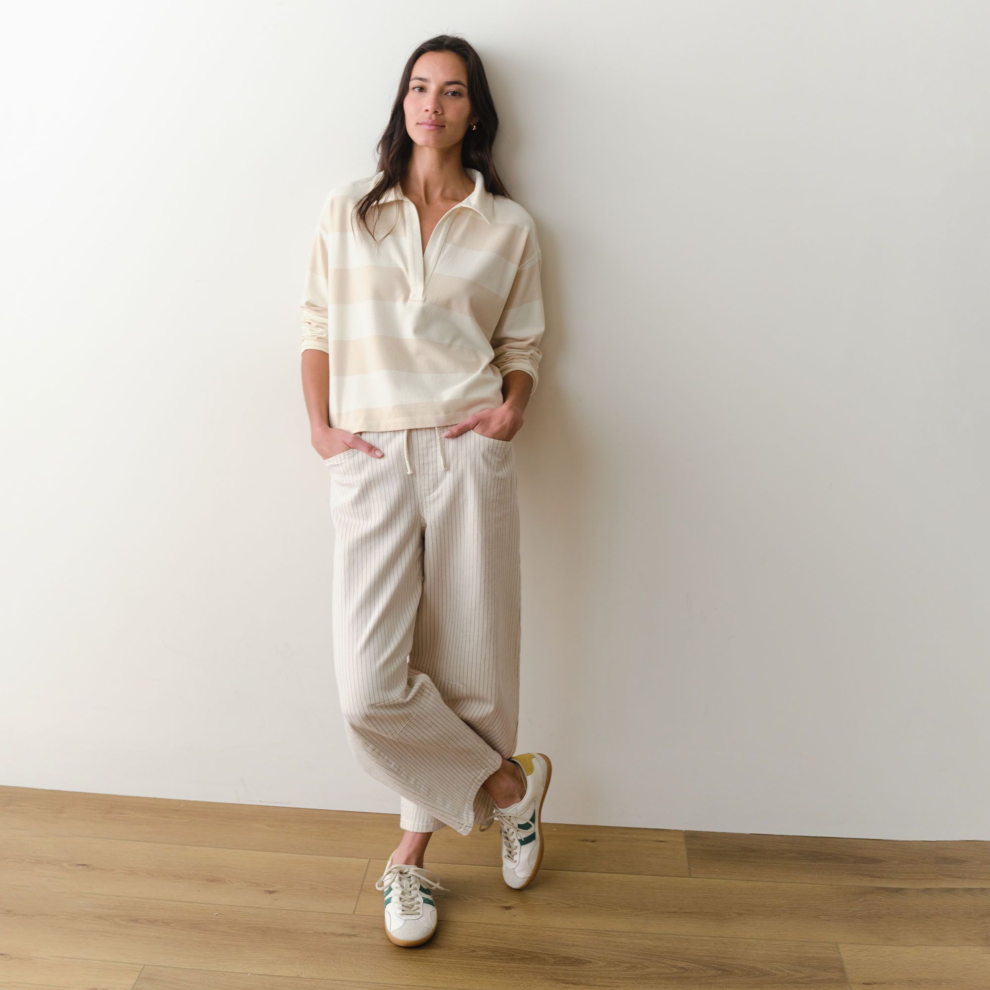 Marine Layer Women's Luxe Sueded Polo Tee product image