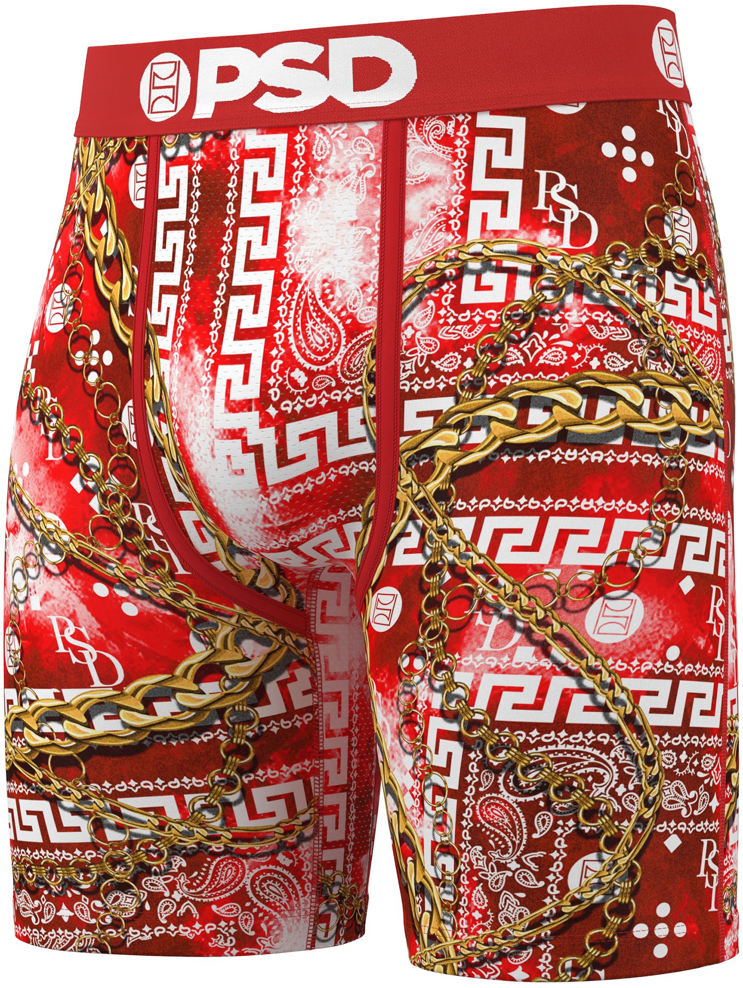 PSD Underwear Men's Red Luxury Boxer Briefs - 3 Pack product image