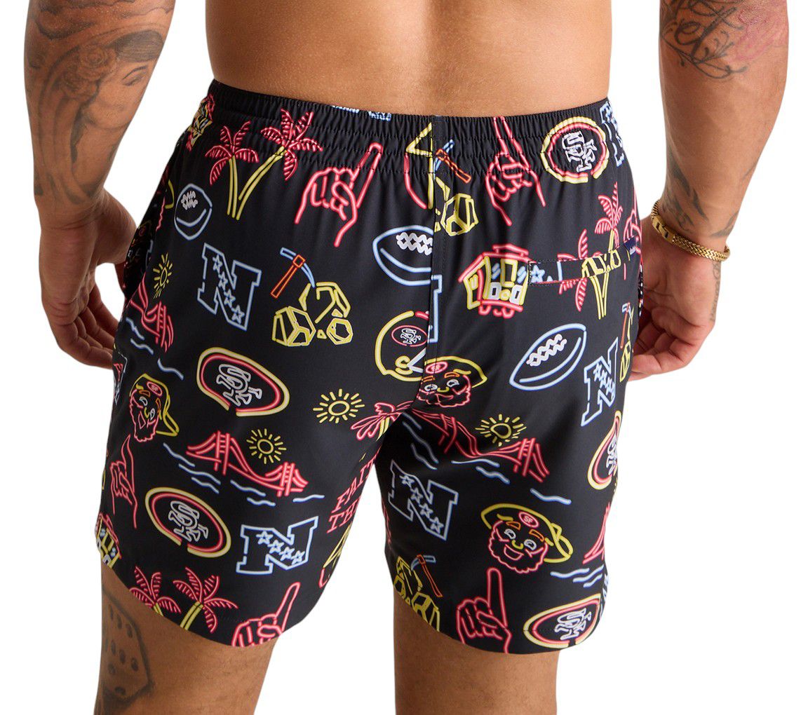 Chubbies Adult San Francisco 49ers Neon Medium Red 5.5" Lined Swim Trunks product image