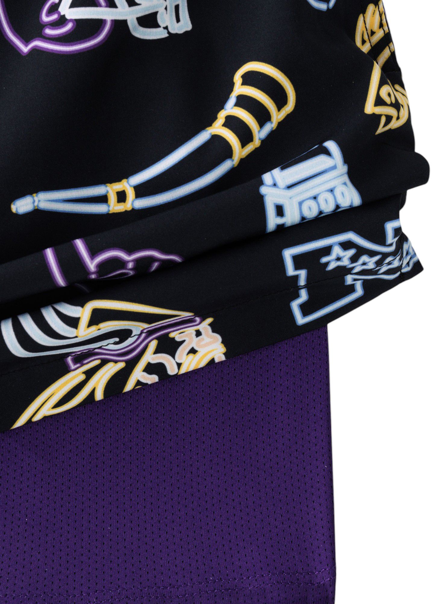 Chubbies Adult Minnesota Vikings Neon Bright Purple 5.5" Lined Swim Trunks product image