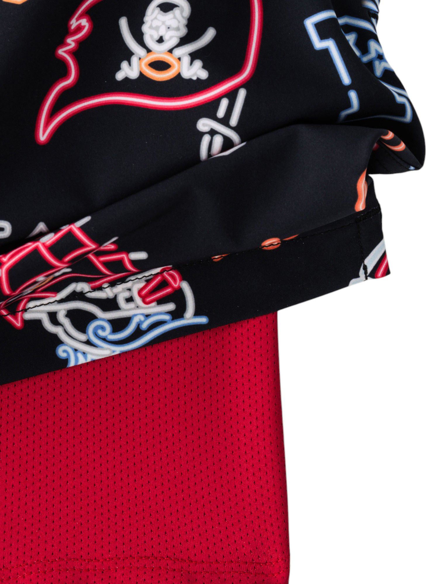 Chubbies Adult Tampa Bay Buccaneers Neon Medium Red 5.5" Lined Swim Trunks product image