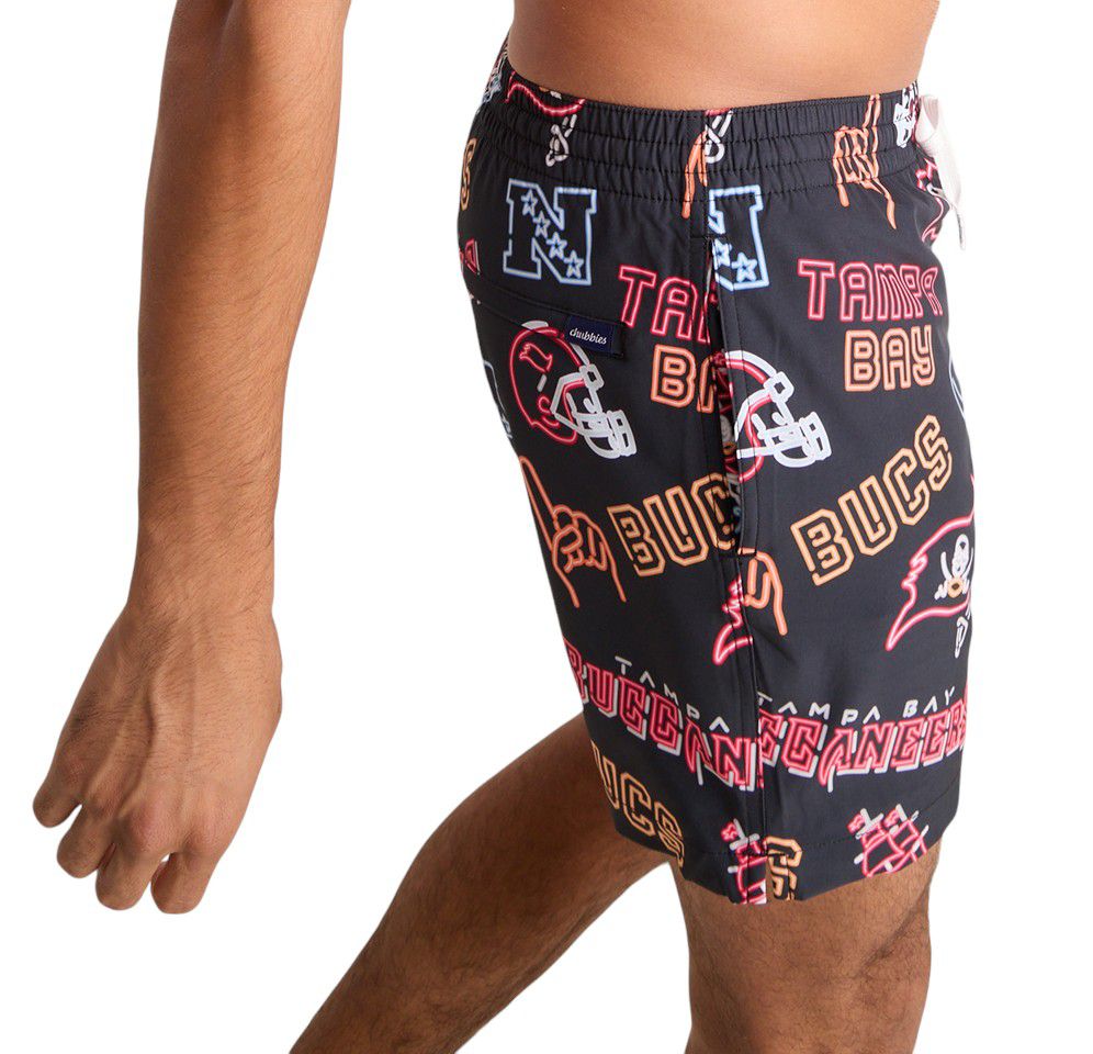 Chubbies Adult Tampa Bay Buccaneers Neon Medium Red 5.5" Lined Swim Trunks product image