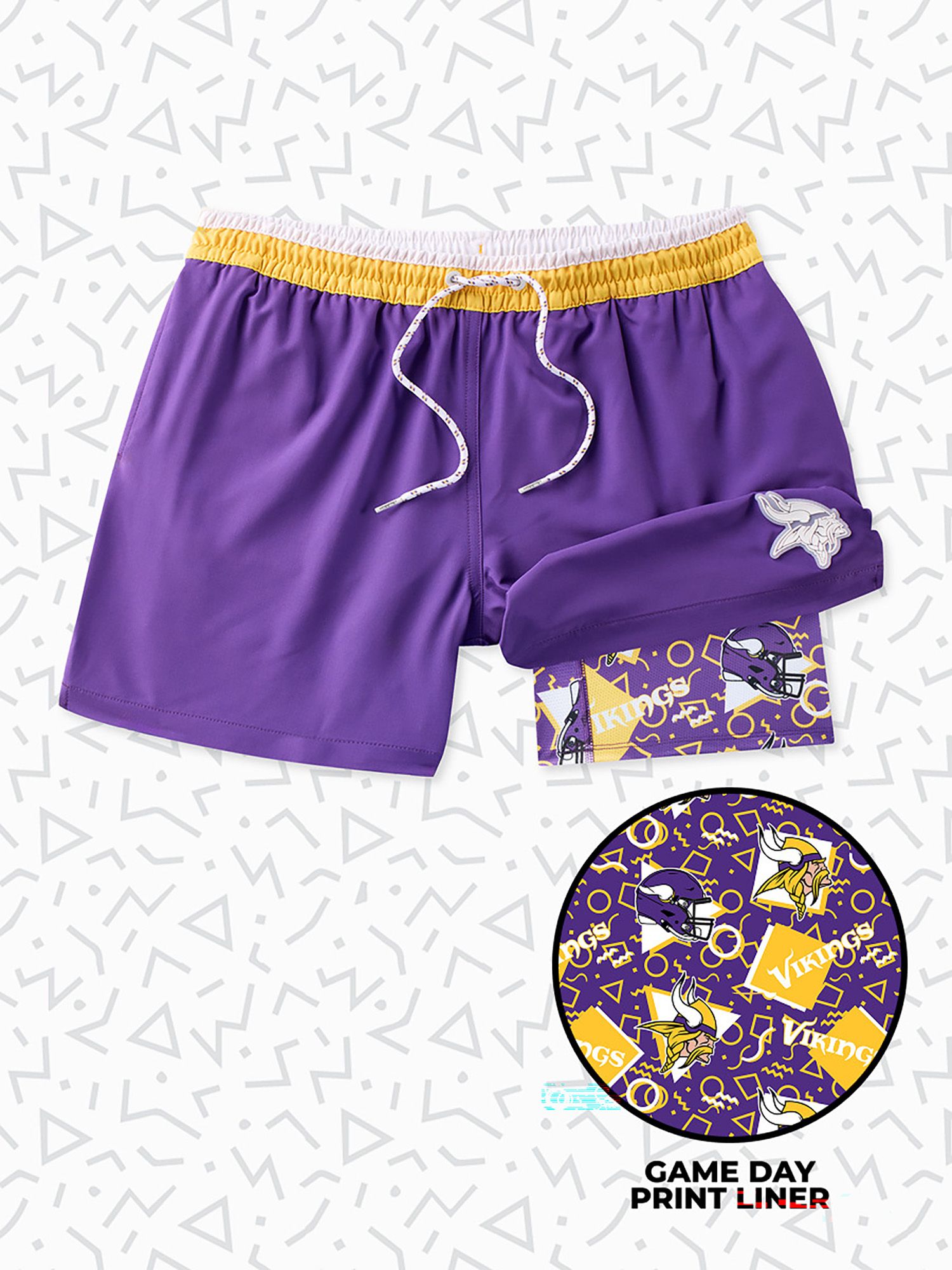 chubbies Men's Minnesota Vikings Secret Swim Trunks product image