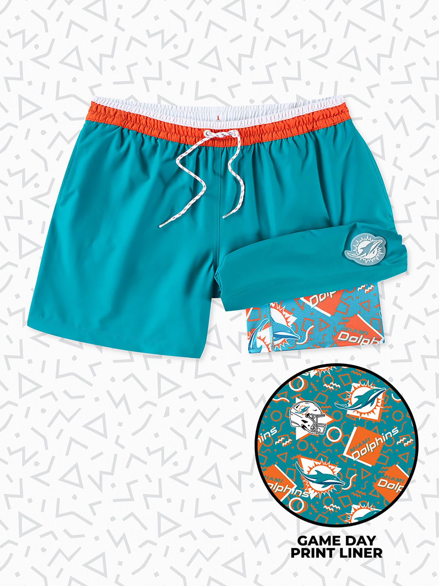 chubbies Men's Miami Dolphins Secret Swim Trunks product image