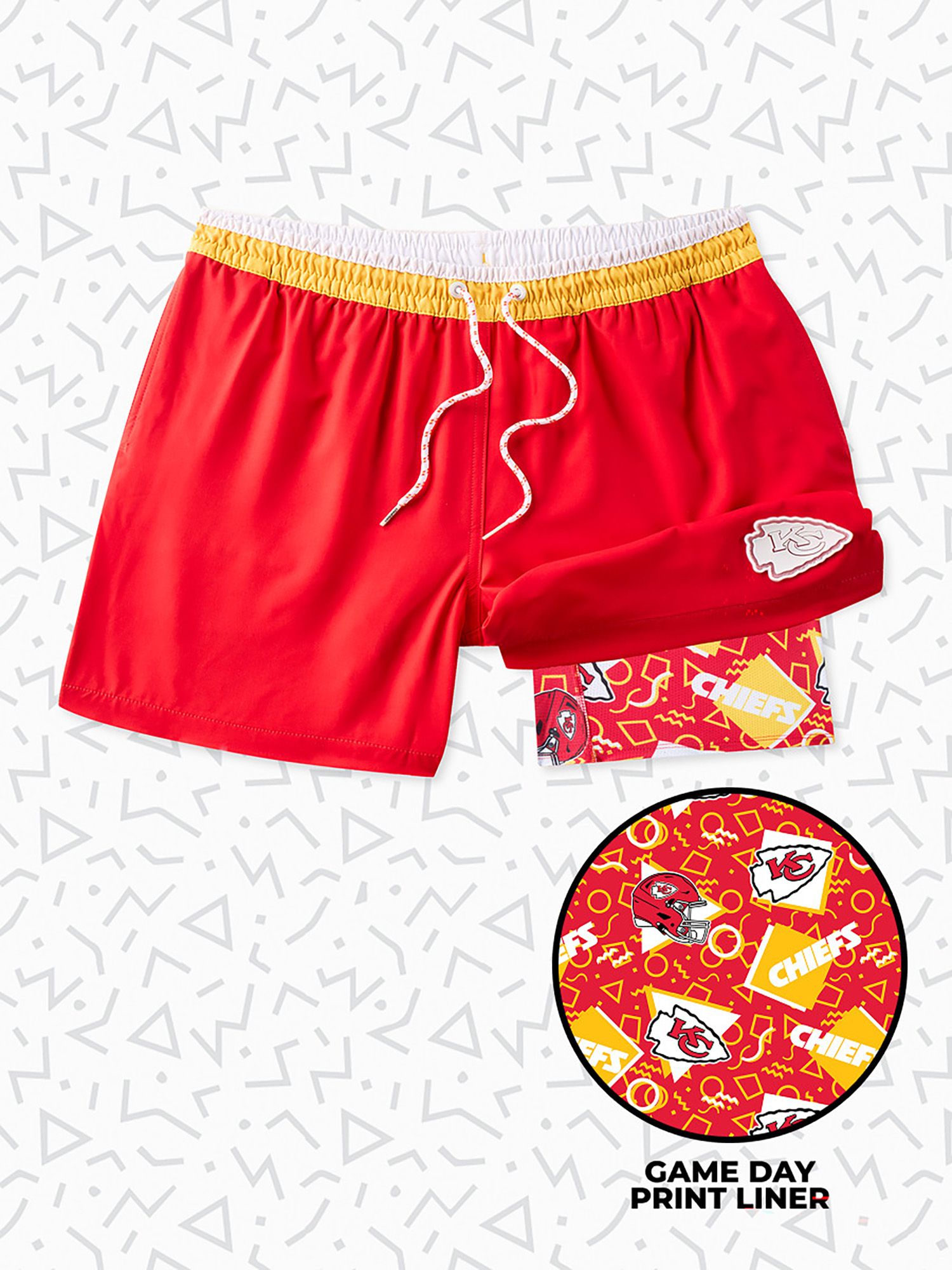 chubbies Men's Kansas City Chiefs Secret Swim Trunks product image