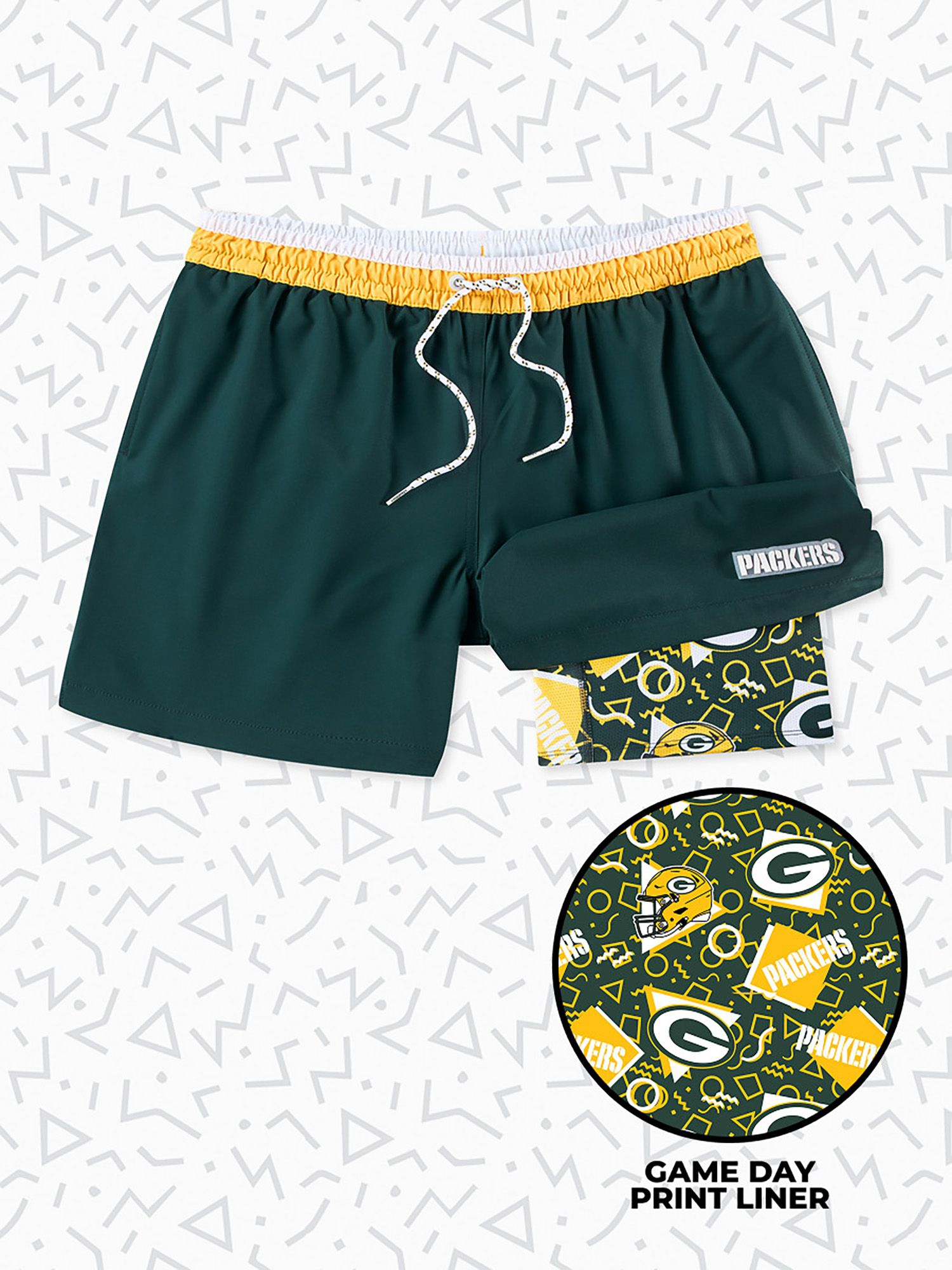 chubbies Men's Green Bay Packers Secret Swim Trunks product image