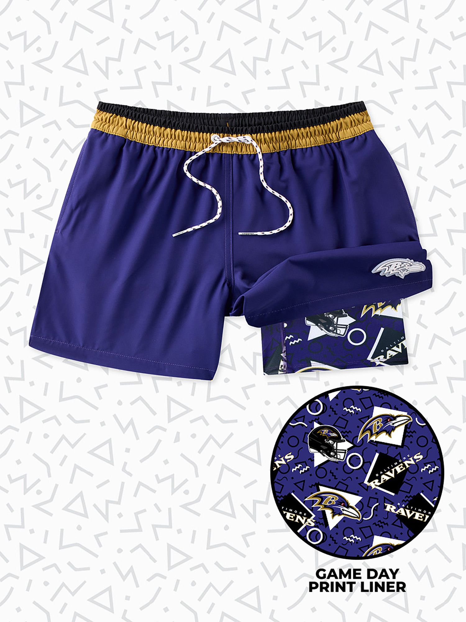 chubbies Men's Baltimore Ravens Secret Swim Trunks product image