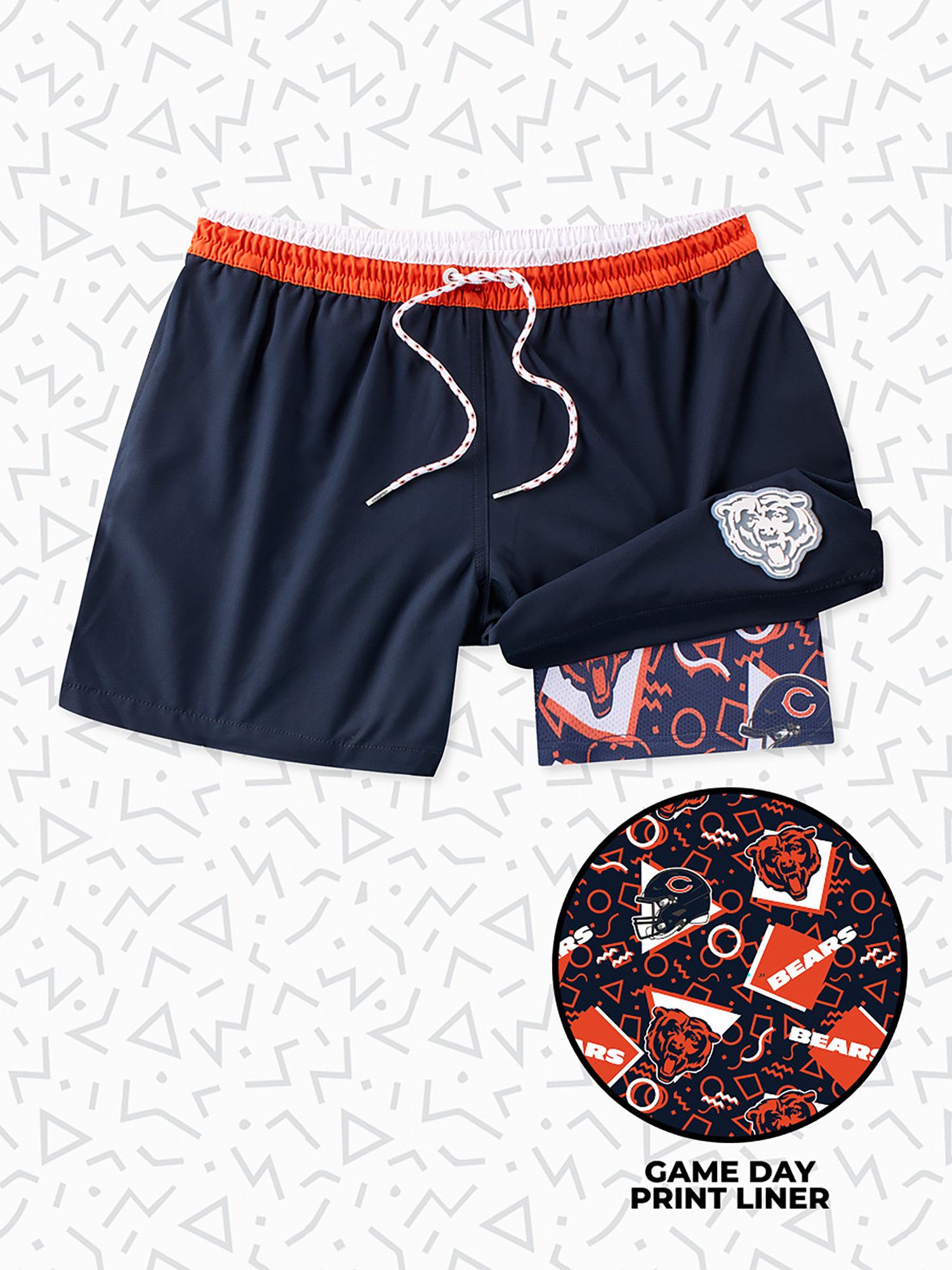 chubbies Men's Chicago Bears Secret Swim Trunks product image