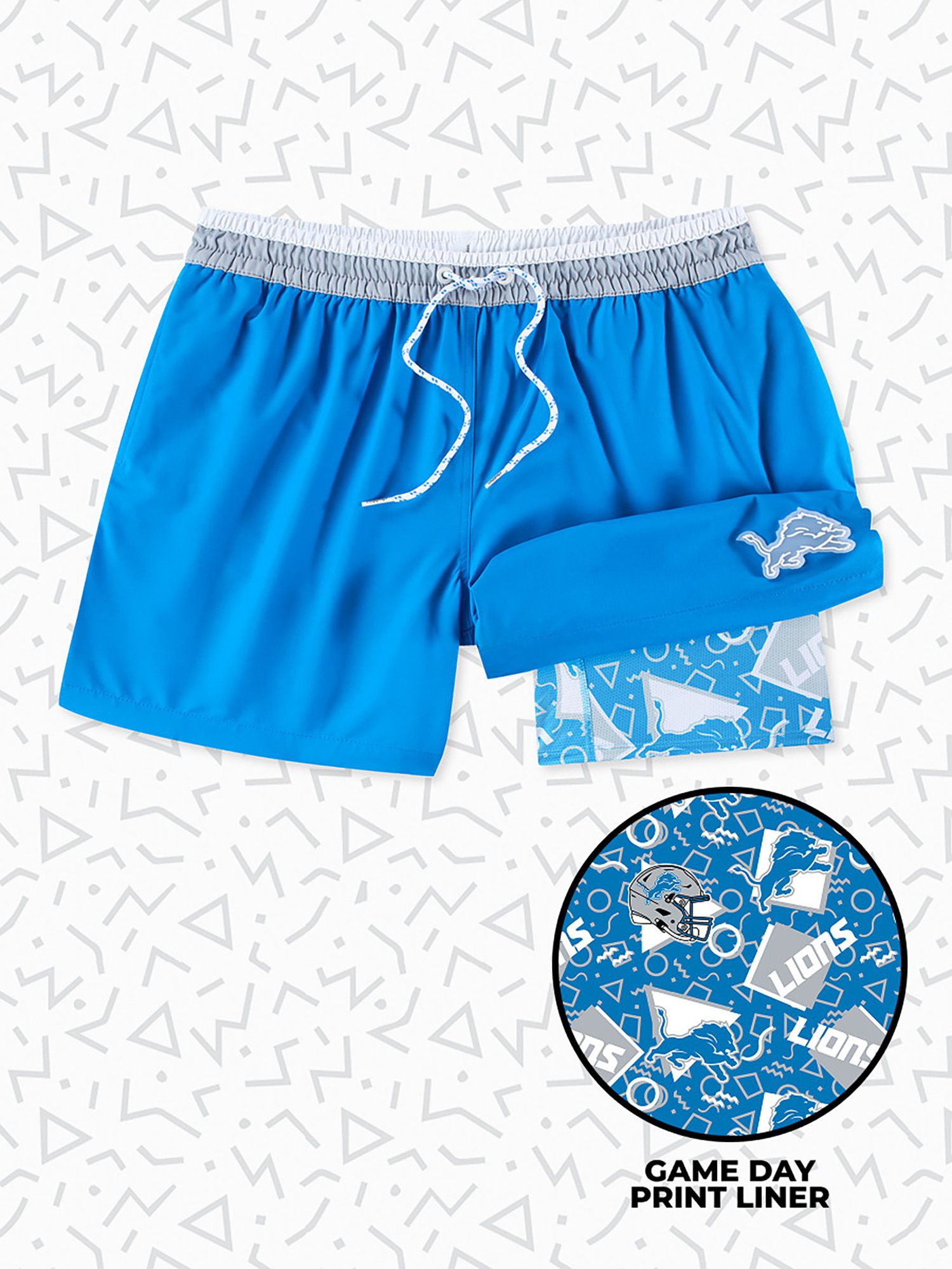 chubbies Men's Detroit Lions Secret Swim Trunks product image