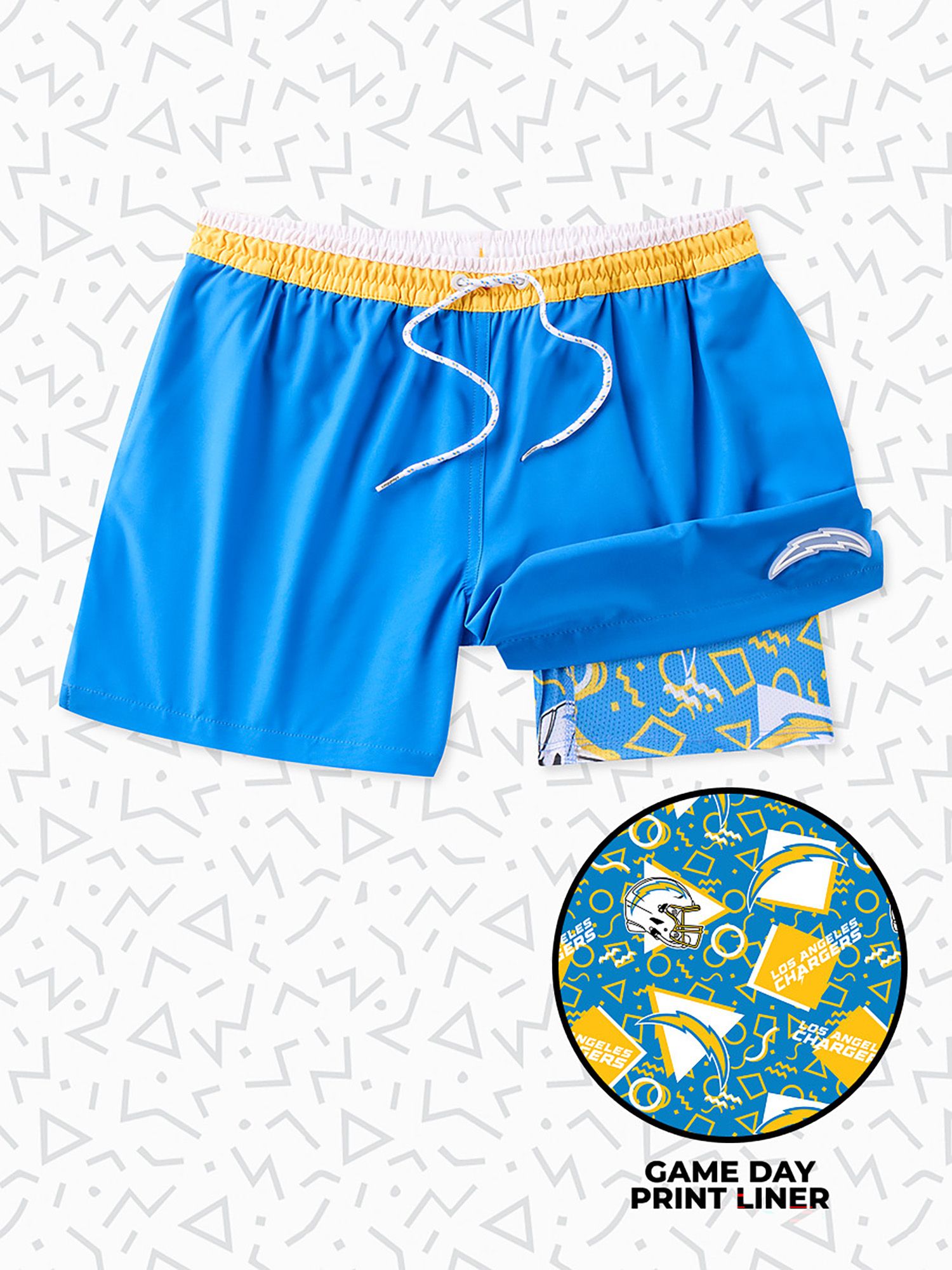 chubbies Men's Los Angeles Chargers Secret Swim Trunks product image