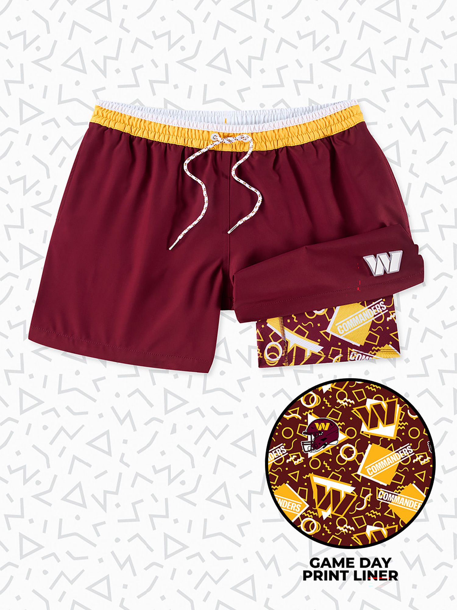 chubbies Men's Washington Commanders Secret Swim Trunks product image