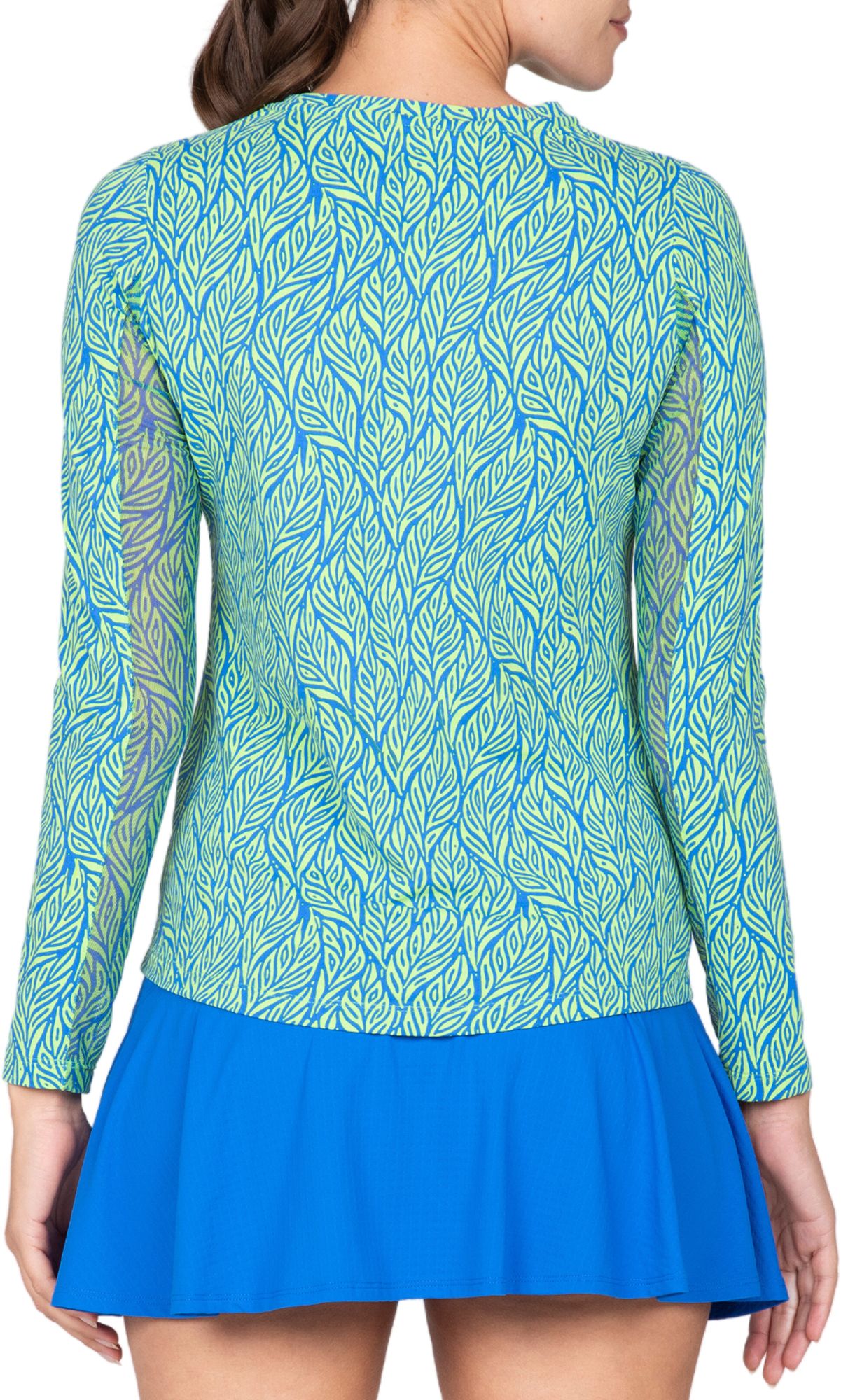 IBKUL Women's Long Sleeve Crewneck Sally Golf Pullover