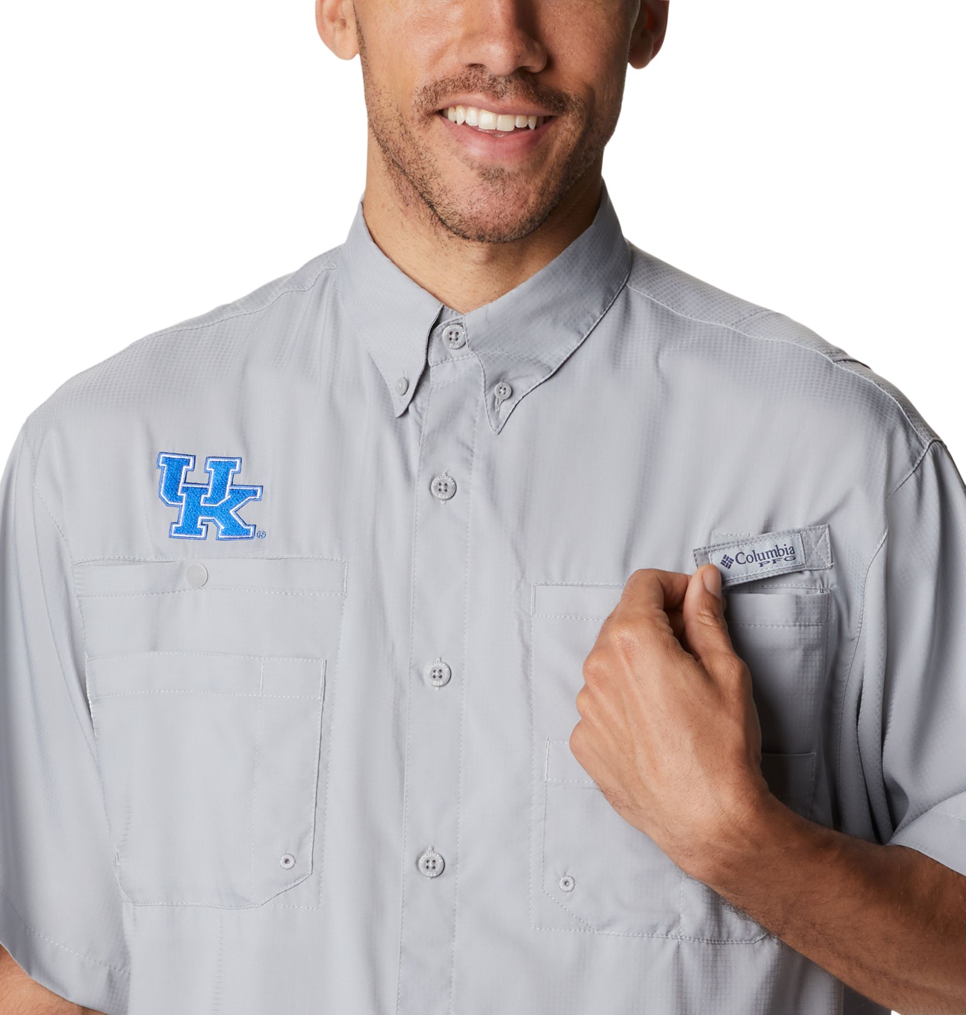 Columbia Men's Kentucky Wildcats Grey Tamiami Performance Shirt product image