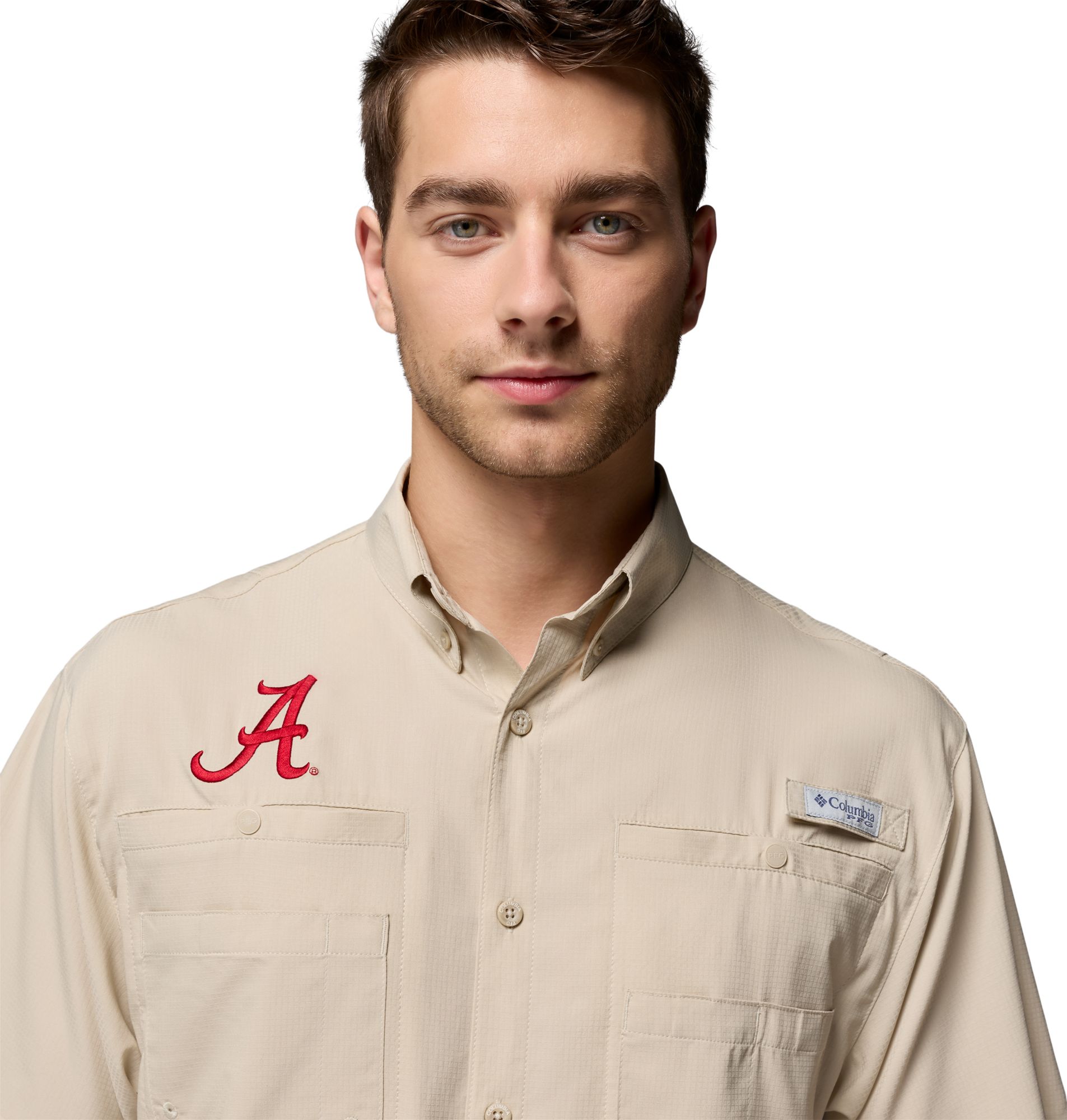 Columbia Men's Alabama Crimson Tide Fossil Tamiami Short Sleeve T-Shirt product image