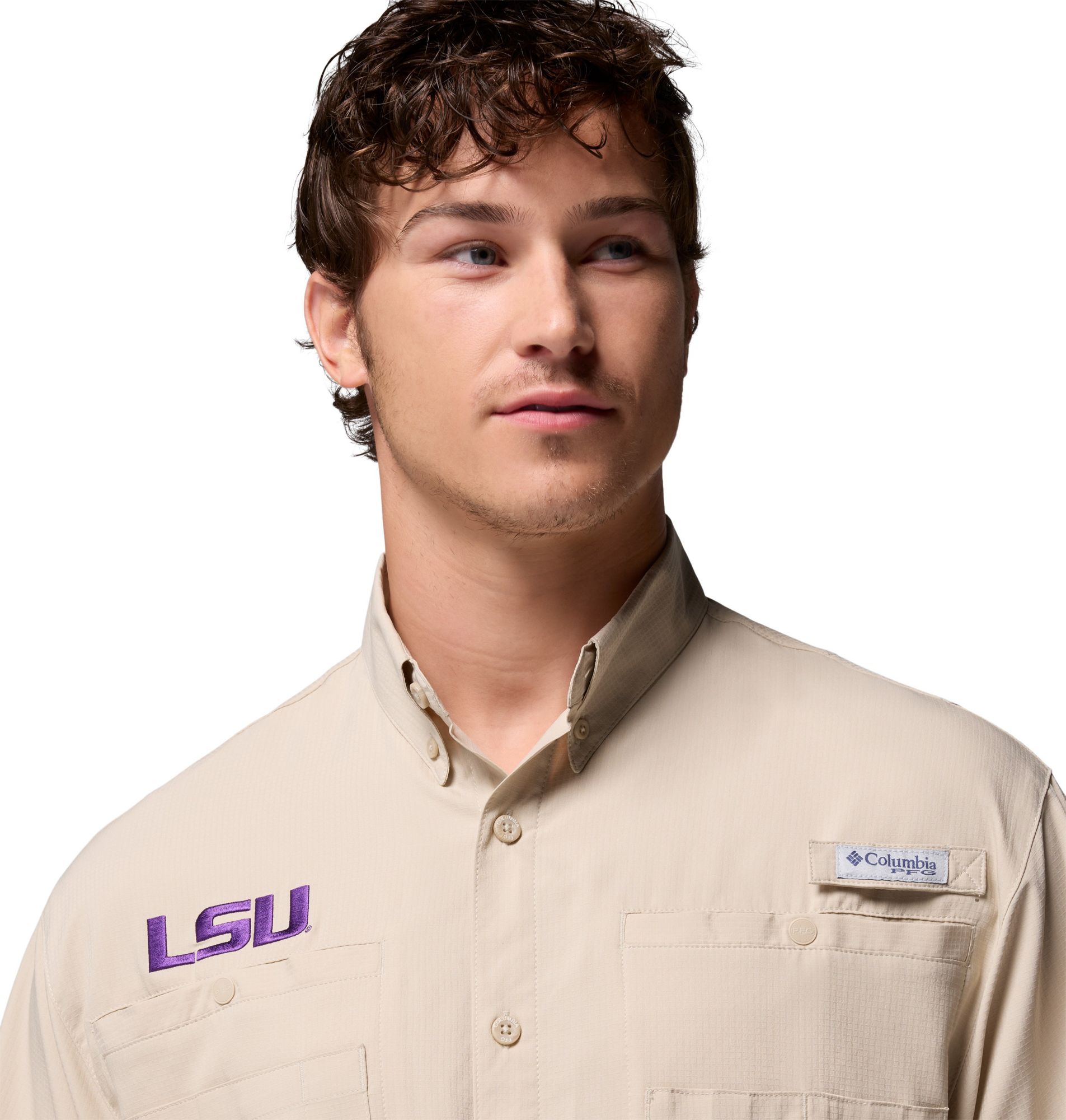 Columbia Men's LSU Tigers Fossil Tamiami Short Sleeve T-Shirt product image