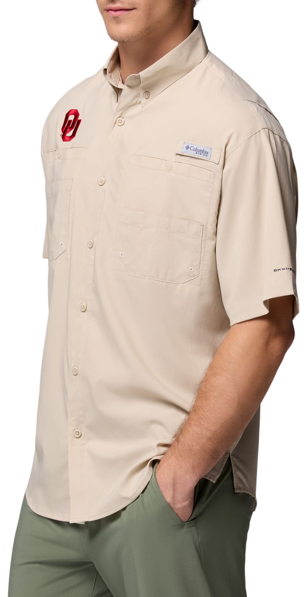 Columbia Men's Oklahoma Sooners Fossil Tamiami Short Sleeve T-Shirt product image