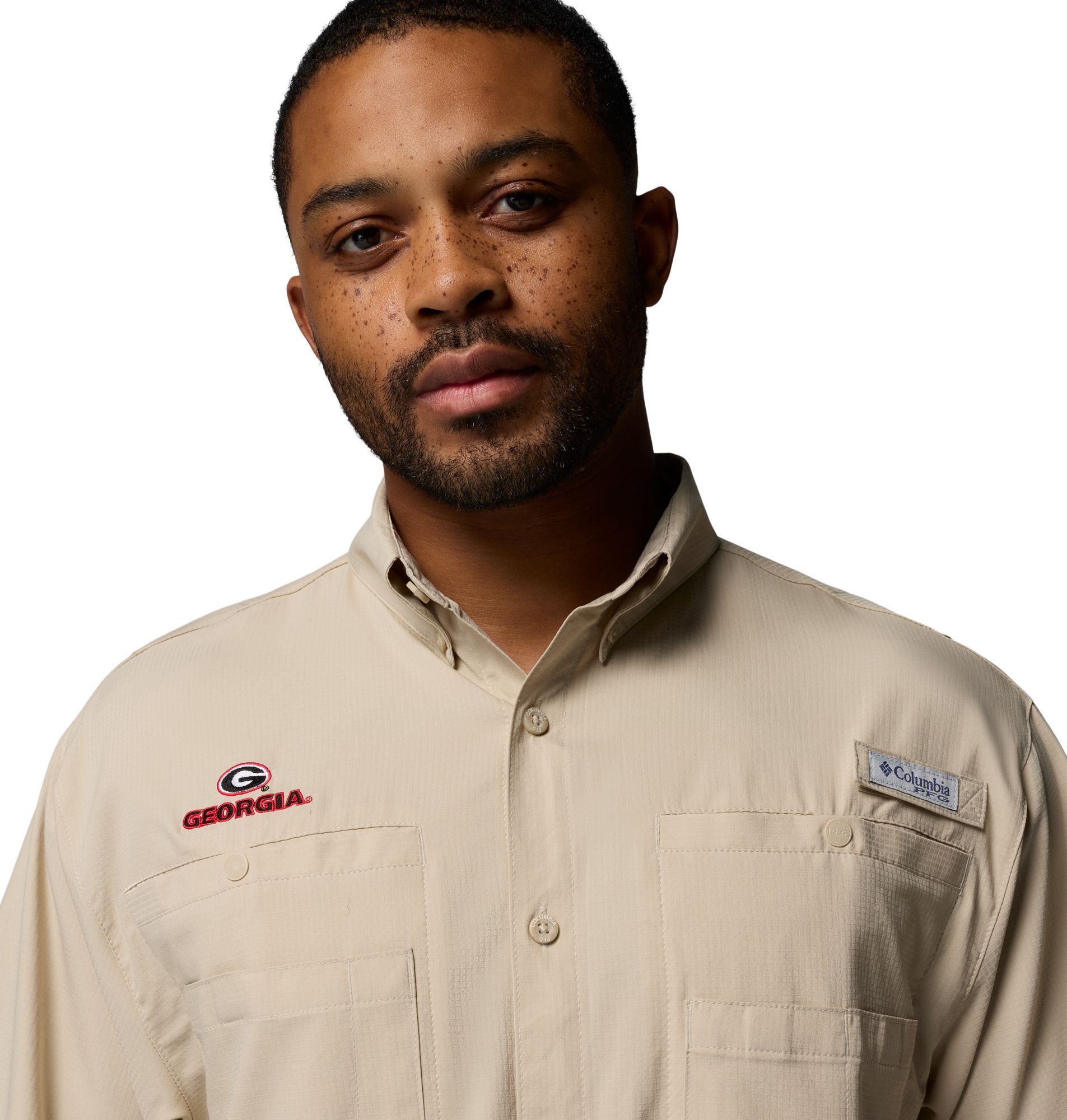 Columbia Men's Georgia Bulldogs Fossil Tamiami Short Sleeve T-Shirt product image