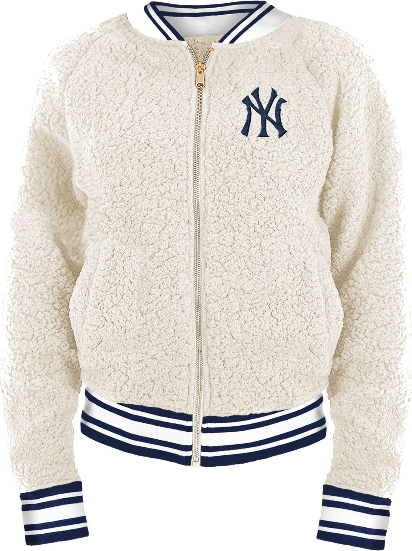 New Era Women's New York Yankees White Sherpa Full-Zip Jacket product image