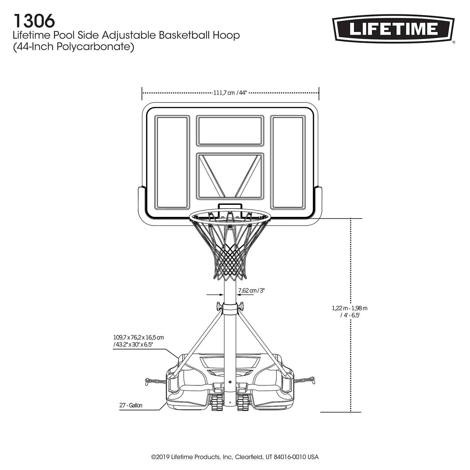 Lifetime 44'' Portable Poolside Basketball System product image