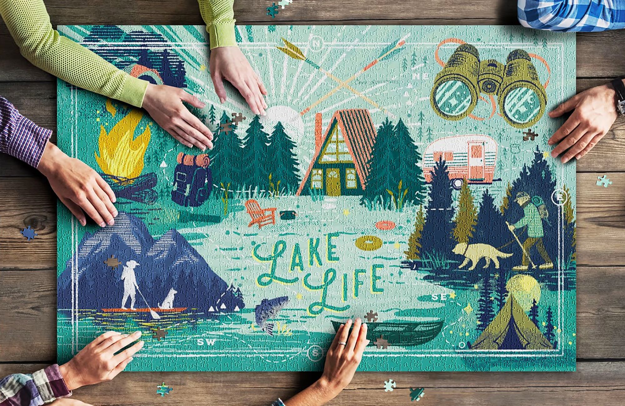 Lantern Press Lake Life 1,000 Piece Puzzle product image