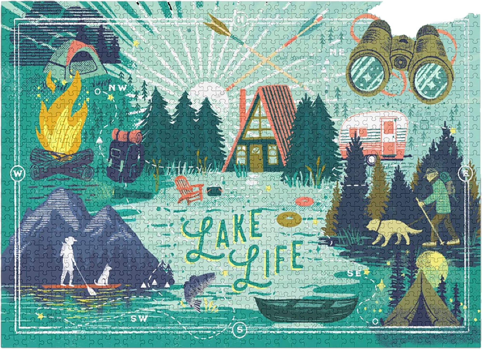 Lantern Press Lake Life 1,000 Piece Puzzle product image