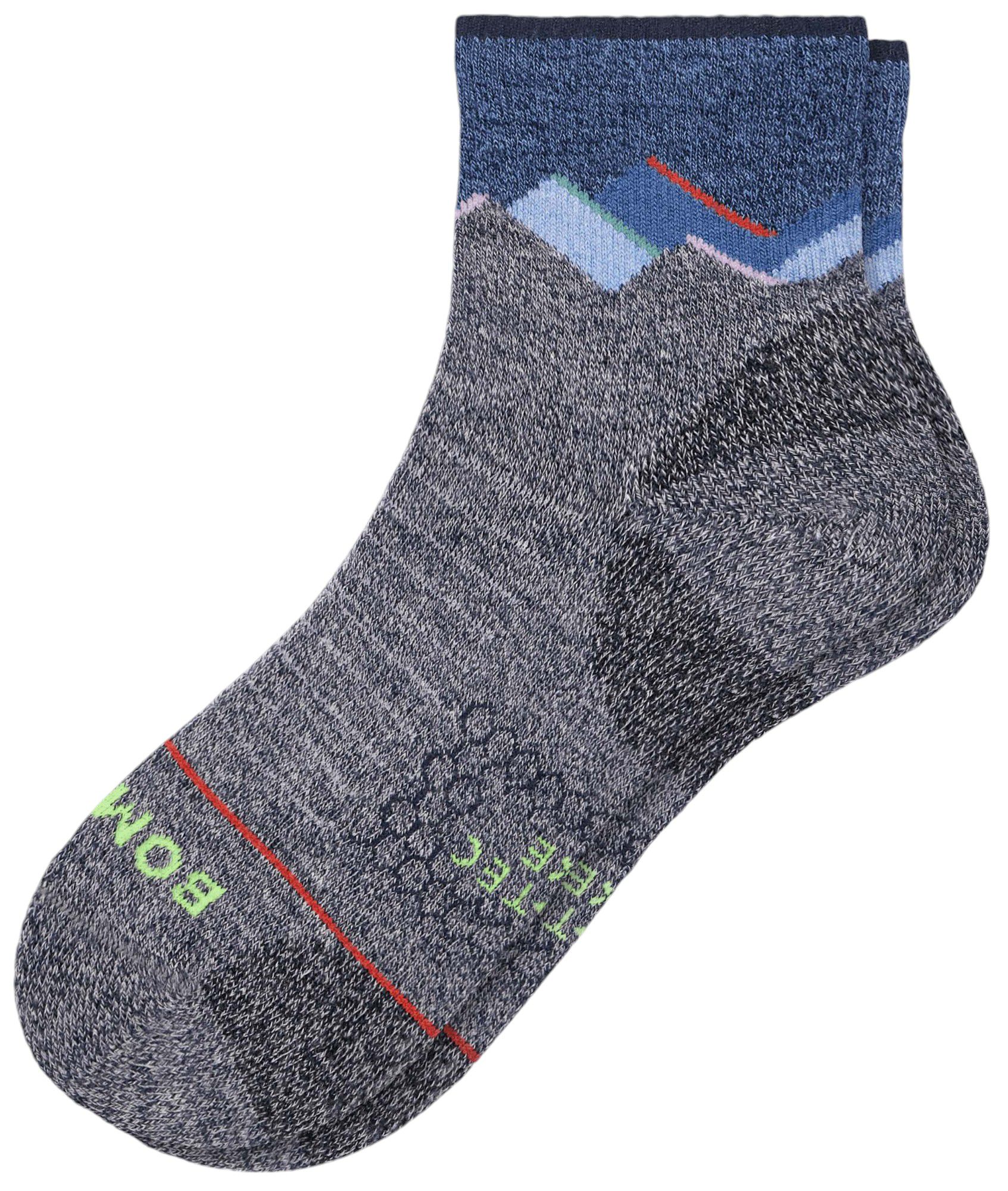 Bombas Marl Mountain Landscape Merino Blend Hiking Quarter Socks product image