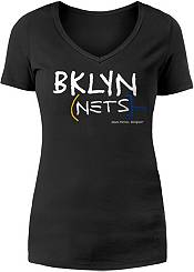 5th & Ocean Women's 2022-23 City Edition Brooklyn Nets White V-Neck T-Shirt product image