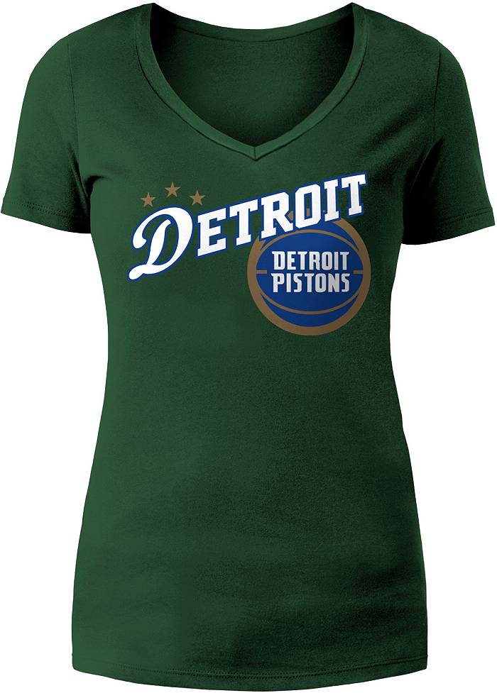 Detroit Pistons Men's 47 Brand Logo Blue Cotton Tshirt - Detroit City Sports