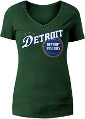 5th & Ocean Women's 2022-23 City Edition Detroit Pistons Green V-Neck T-Shirt product image