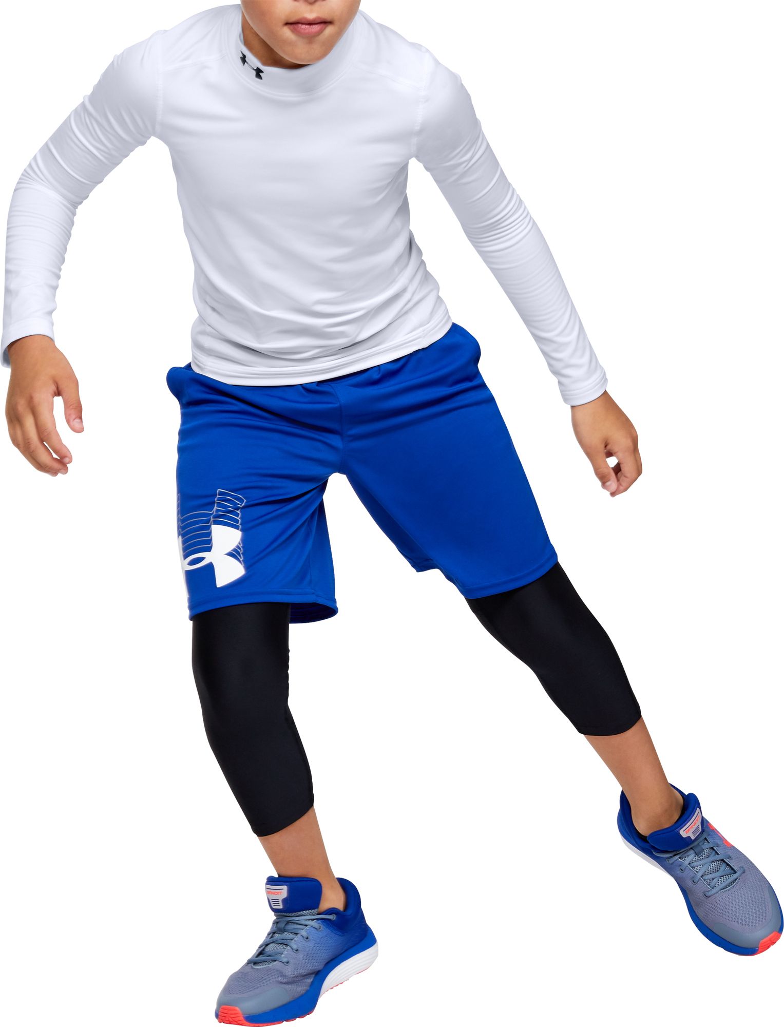 Under Armour Boys' ColdGear Mock Neck Long Sleeve Shirt