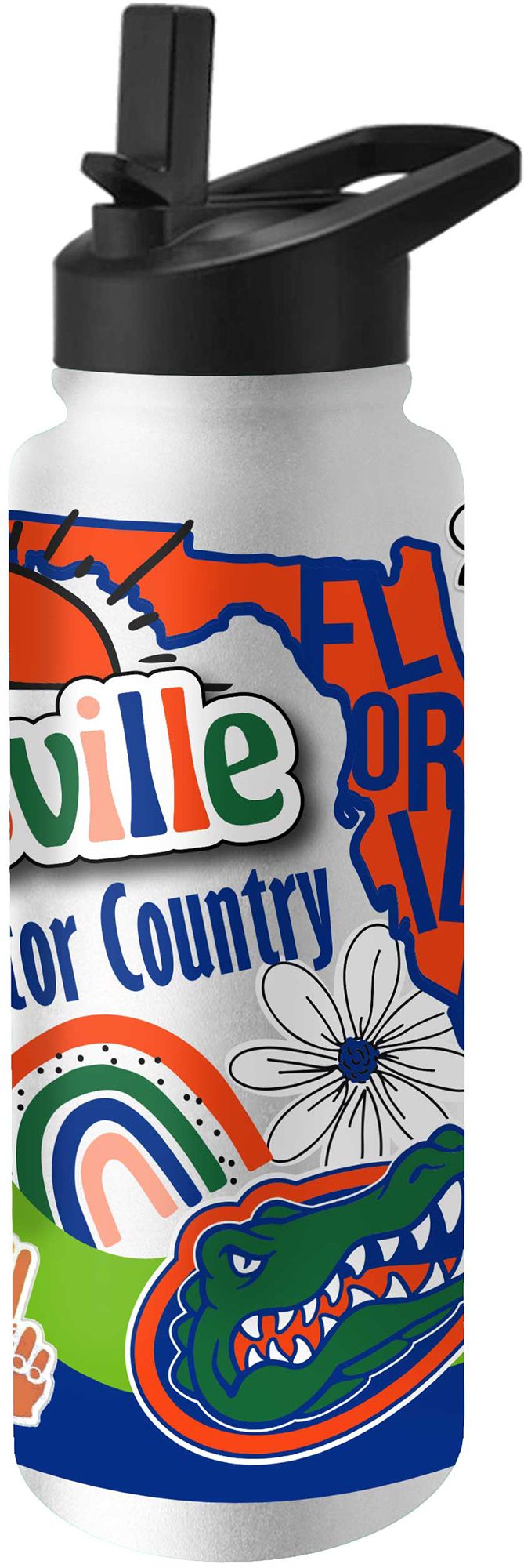Logo Brands Florida Gators 34 oz. Stainless Steel Native Quencher Water Bottle product image