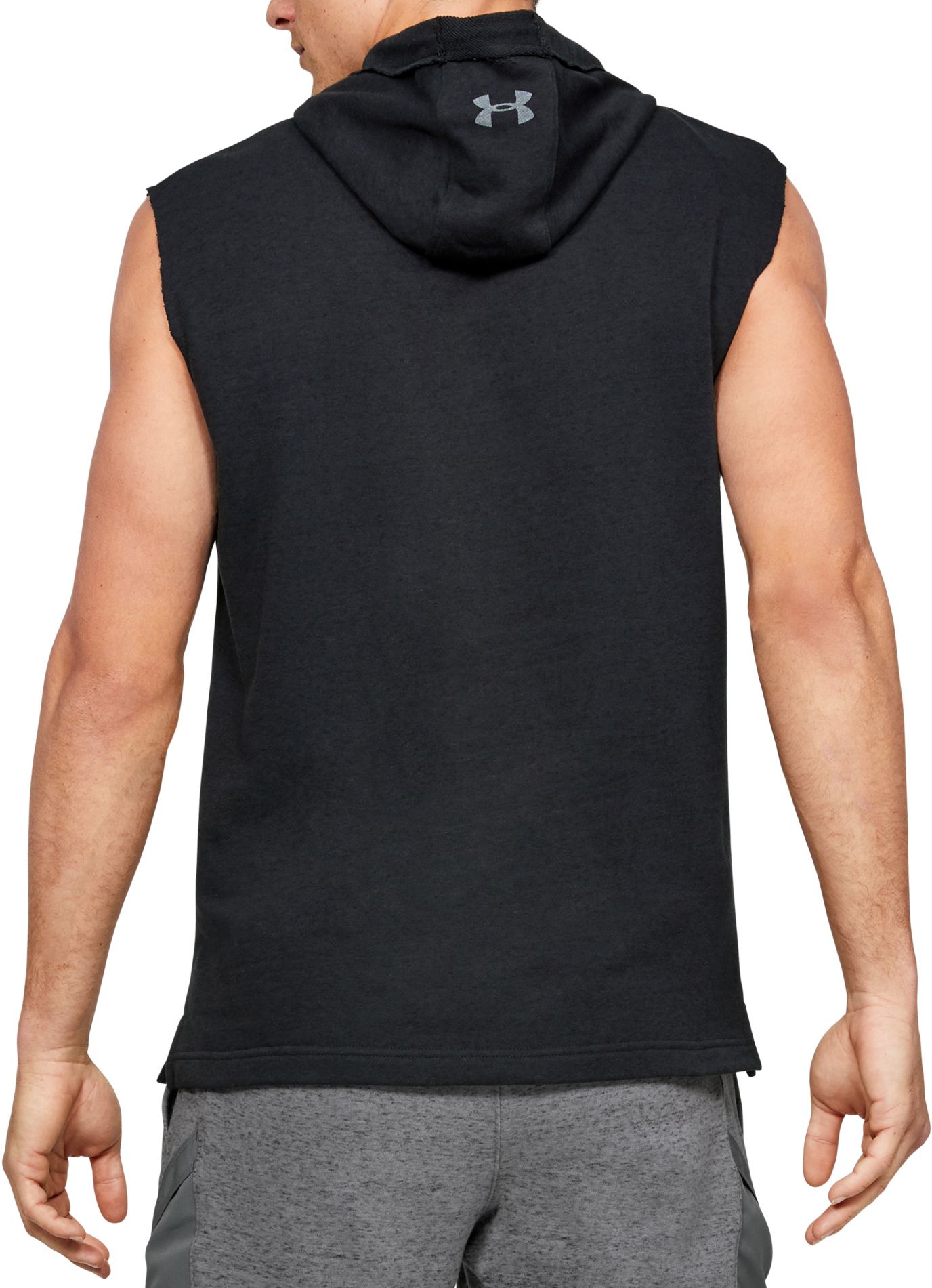 the rock sleeveless hoodie