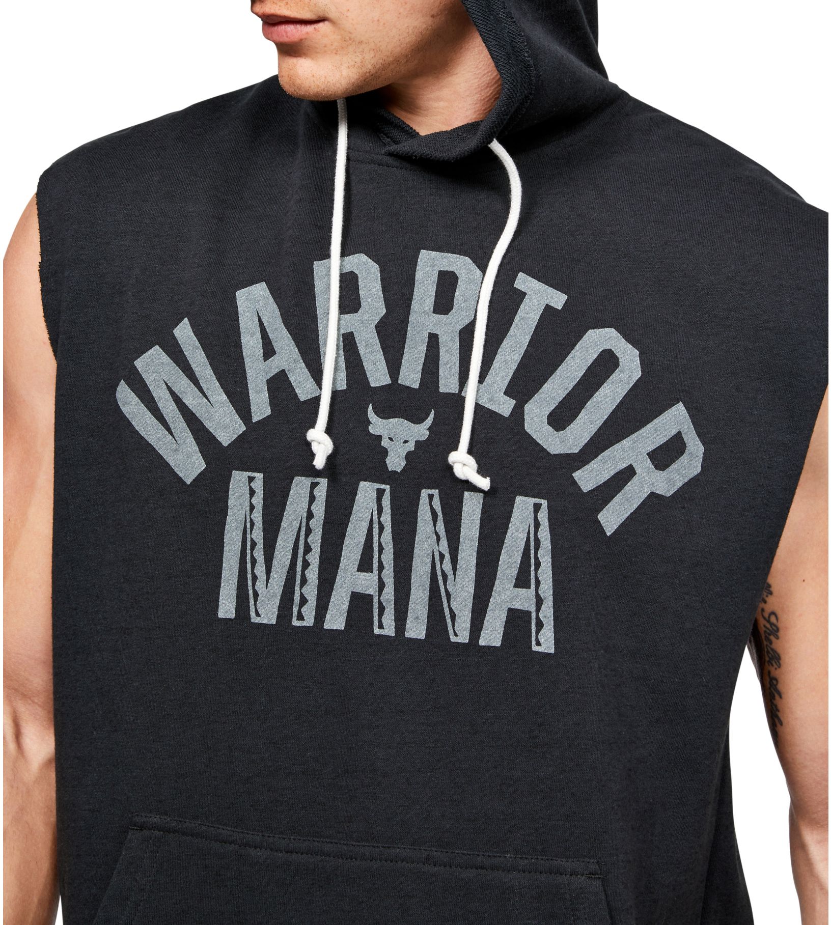 warriors sleeveless warm up hoodie