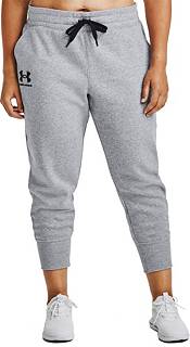  Under Armour Womens Rival Fleece Joggers, White
