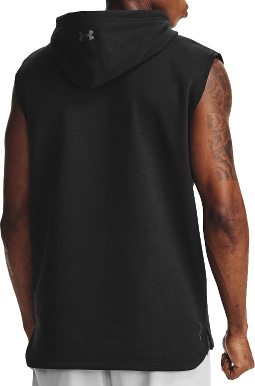 men's project rock sleeveless hoodie pink