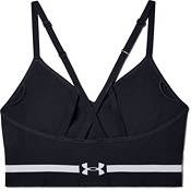 WOMENS STRETCHY BLUE UNDER ARMOUR WIREFREE UNLINED SPORTS BRA SIZE S N9