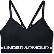 WOMENS STRETCHY BLUE UNDER ARMOUR WIREFREE UNLINED SPORTS BRA SIZE S N9