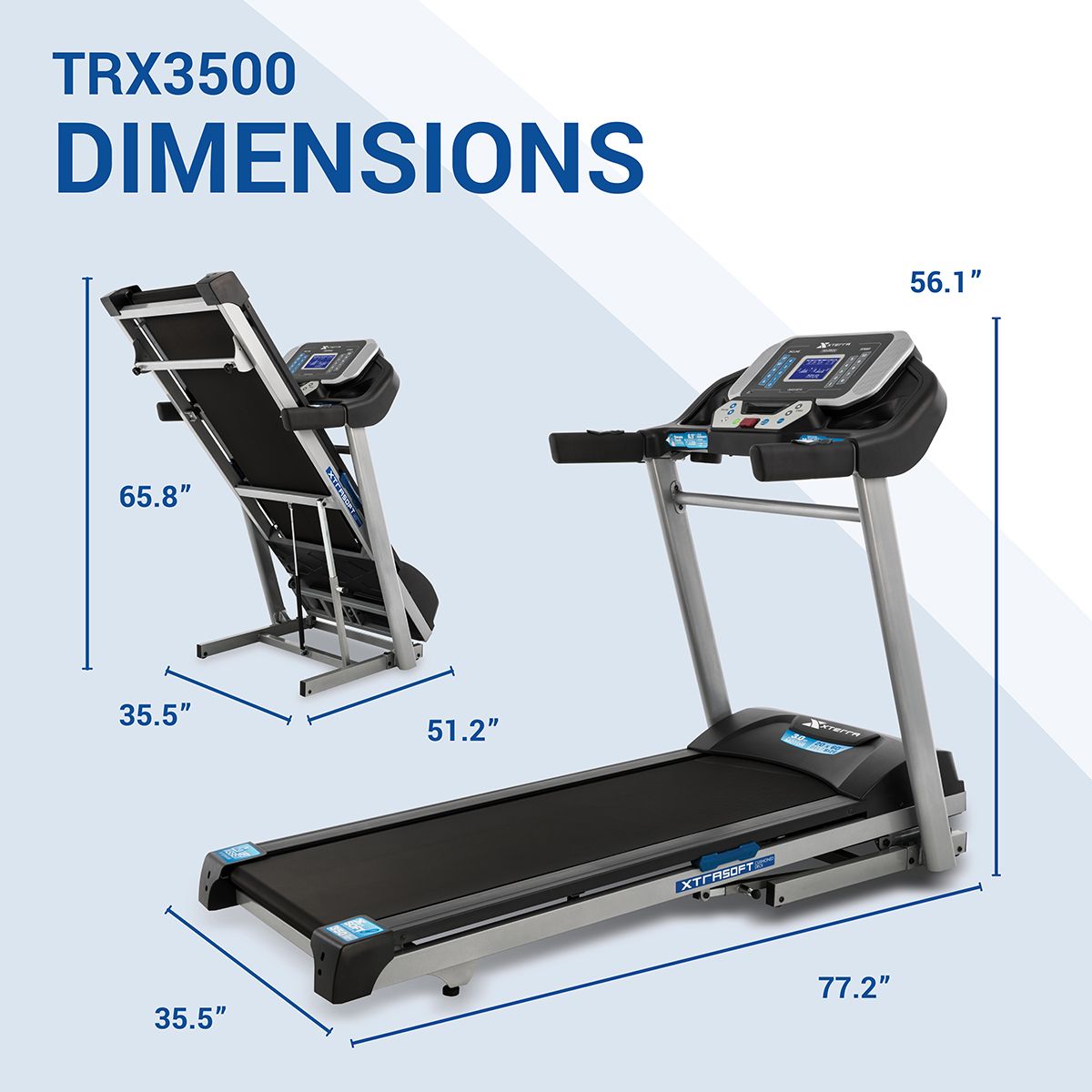 XTERRA Fitness TRX3500 Folding Treadmill product image