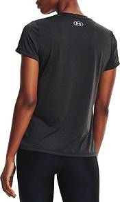Under Armour Tech Twist Short-Sleeve V-Neck T-Shirt for Ladies - Downpour  Gray/Harbor Blue/Metallic Silver - S