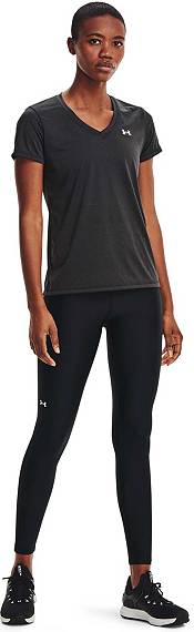 Under Armour Tech Twist Short-Sleeve V-Neck T-Shirt for Ladies - Silica  Green/Fence Green - XS