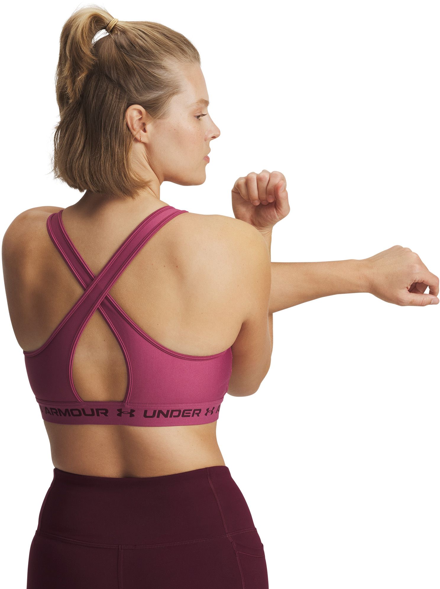 Under Armour Women's Mid Crossback Sports Bra product image