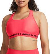 Under Armour Women's Armour Mid Crossback Sports Bra Isotope Blue/Regal XL  Fitness Underwear - Muziker