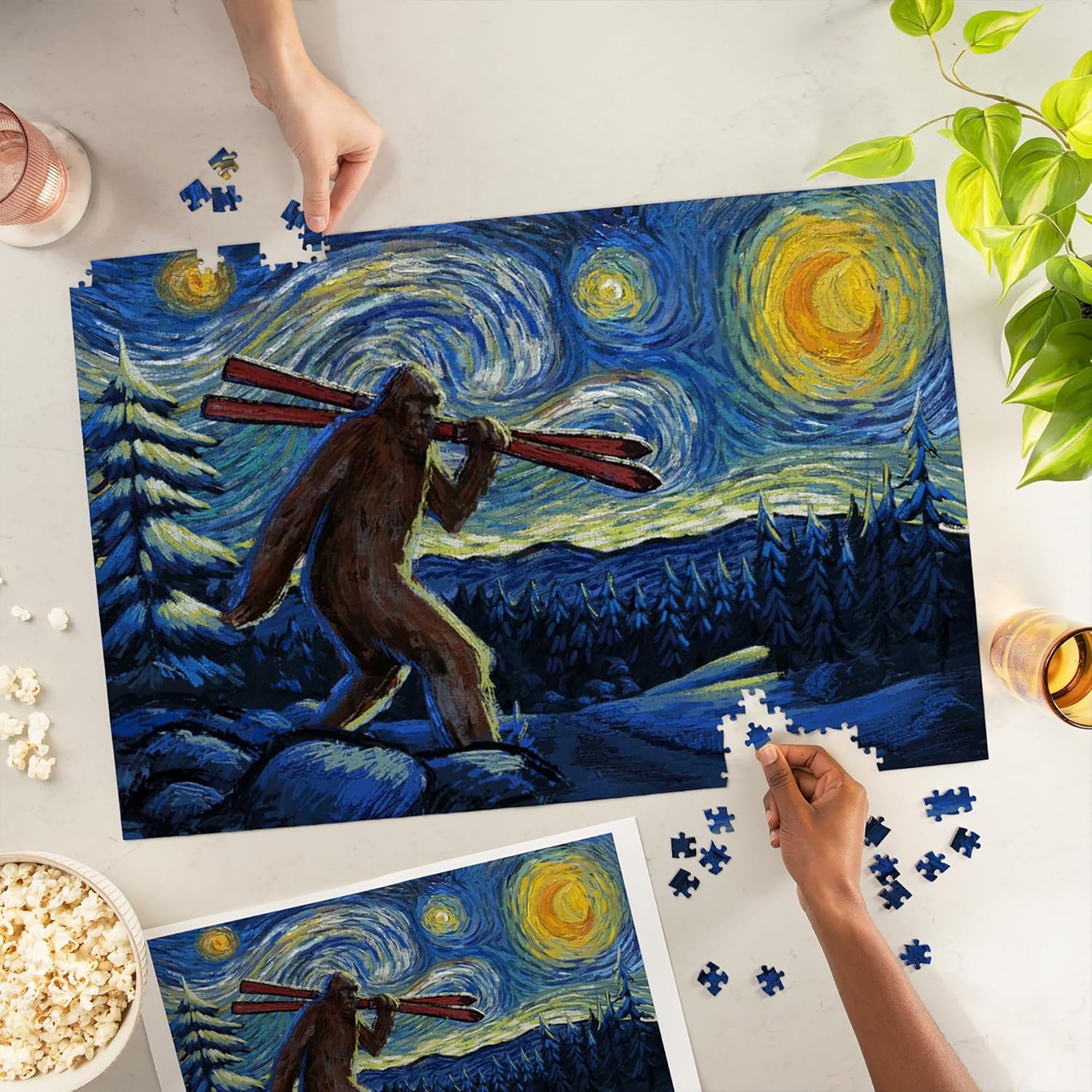 Lantern Press Bigfoot Snow 1,000 Piece Puzzle product image