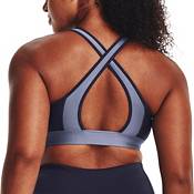Under Armour Women's Armour Mid Crossback Harness Sports Bra - 1374528-767  - Aurora Purple/Tempered Steel - M at  Women's Clothing store
