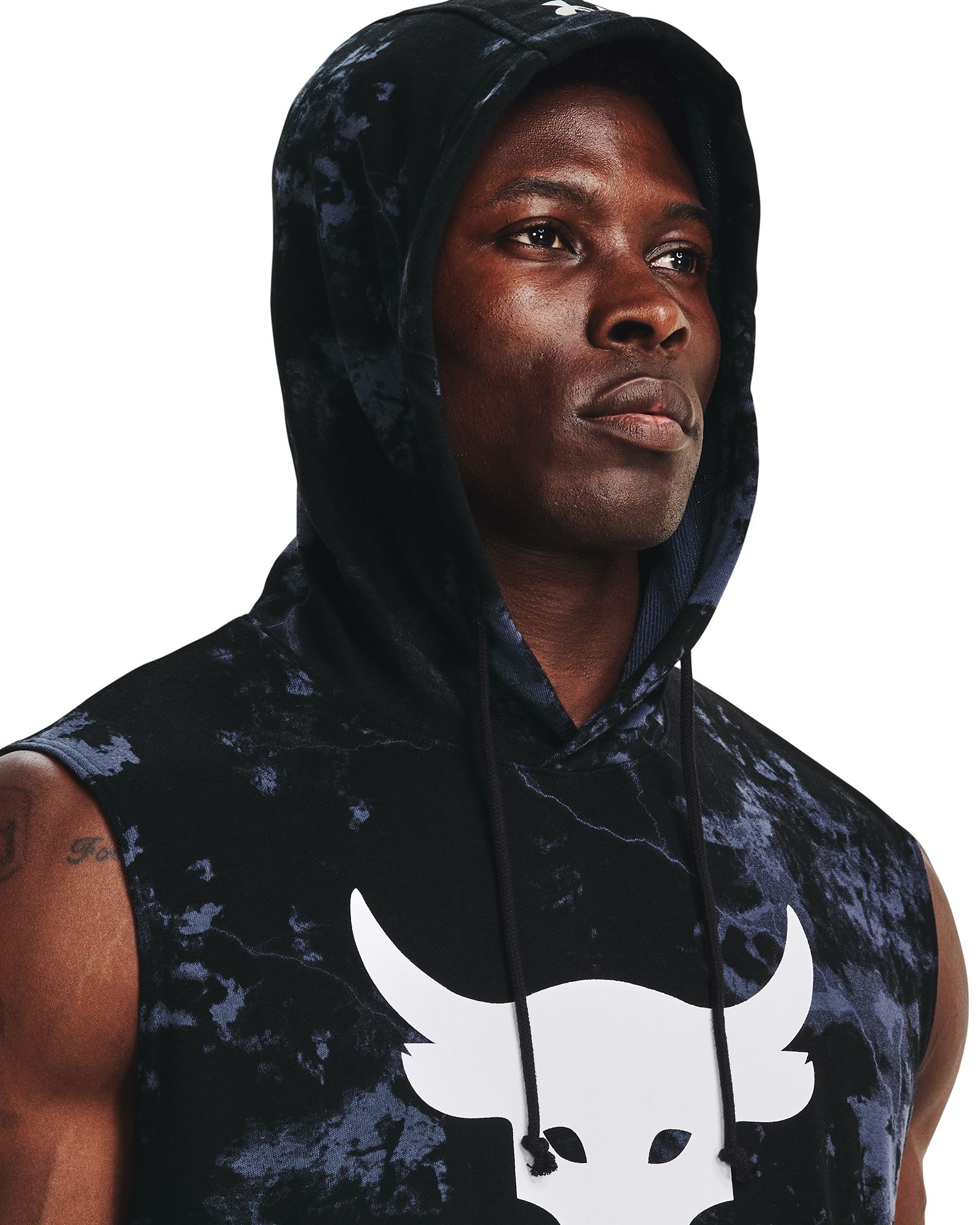 Under Armour Men's Project Rock Terry Printed Sleeveless Hoodie product image